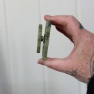 Frosk med Blad i Grønn Serpentin m/roterende base #2 thumbnail