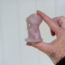Rosenkvarts Heksekatt med Stav thumbnail