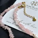 Divine Dulcet ~ Romantisk Rosenkvarts & Ferskvannsperle Halskjede + Vel Unt hjerte thumbnail