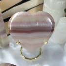 Stort Rosa Bånd Kalsitt Hjerte thumbnail