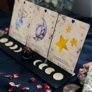 Månefase Tarotkortholder Beige ~ passer 1-3 kort + holder til en krystall thumbnail