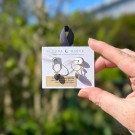 Luna Norte ~ Conversation Heart Mini Hoop Øredobber – Blå Safir thumbnail