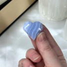 Mini Blue Lace/Blonde Agat Hjerte #3 thumbnail