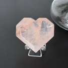 Flammekvarts Hjerte #5 - Indre Ild i Fasettslipt Form thumbnail