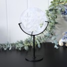 Bergkrystall Pentagram på Metallstativ - Klarhet & Forsterkning thumbnail