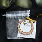 Divine Dulcet ~ Waikiki (Jordbærkvarts & 24K Dobbeltlags Armbånd + Vel Unt hjerte) thumbnail