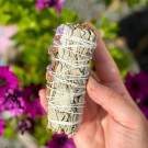 7 Chakra Hvit Salvie Bunt [10cm] thumbnail