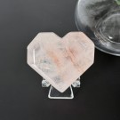 Flammekvarts Hjerte #2 - Indre Ild i Fasettslipt Form thumbnail