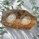 Forsteinet Tre Telysholder [2 lys] thumbnail