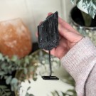 Svart Turmalin på stativ #4 thumbnail