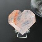 Flammekvarts Hjerte #4 - Indre Ild i Fasettslipt Form thumbnail