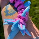 Stor Axolotl Dragon - Rosa & Blå thumbnail