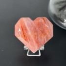 Flammekvarts Hjerte #6 - Indre Ild i Fasettslipt Form thumbnail