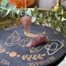 Krystallpendel - Jordbærkvarts (Rød Aventurin)  thumbnail