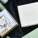 Luna Norte ~ Crescent Moon Justerbart Armbånd - Ametyst  thumbnail