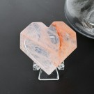 Flammekvarts Hjerte #4 - Indre Ild i Fasettslipt Form thumbnail
