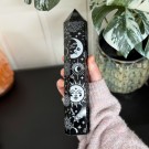 Stort Svart Obsidian Tårn - Cosmic Mystica Sølv 22cm thumbnail