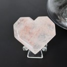 Flammekvarts Hjerte #2 - Indre Ild i Fasettslipt Form thumbnail