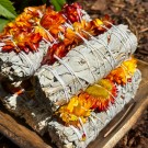 Hvit Salvie & Siempreviva Blomster thumbnail