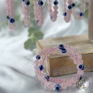 Rosenkvarts Evil Eye Armbånd, 8mm thumbnail