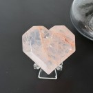 Flammekvarts Hjerte #5 - Indre Ild i Fasettslipt Form thumbnail