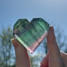 Regnbue Fluoritt Fasettert Hjerte thumbnail