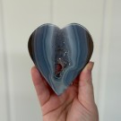 Mørk Drusy Agat Hjerte thumbnail