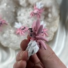 Mini Rose Selenite Crystal Spider thumbnail