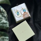 Luna Norte ~ Stoney Hoop Øredobber - Labradoritt thumbnail