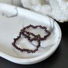 Rød Granat Krystallchips Armbånd thumbnail