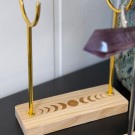 Vel Unt's Månefase Stand - Krystall & Wand Holder (Gull/Sølv) thumbnail