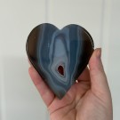 Mørk Drusy Agat Hjerte thumbnail