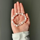 Rosenkvarts, Hvit Jade & Crackle Quartz Armbånd, 10mm thumbnail