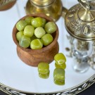 Oliven Jade (Serpentin) Tromlet thumbnail