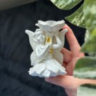 Hvit Fairy Krystallholder ~ Sommerfugl & Blomst (10cm) thumbnail