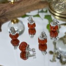 Rød Jaspis Gresskar med Heksehatt Anheng thumbnail