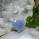 Mini Blue Lace/Blonde Agat Hjerte #3 thumbnail
