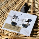 Luna Norte ~ Conversation Heart Mini Hoop Øredobber – Blå Safir thumbnail