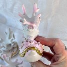 Rosa Fairy Deer Krystallkuleholder   thumbnail