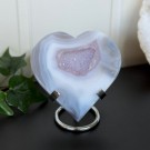 Agat Hjerte med drusy Ametyst thumbnail