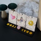 Månefase Tarotkortholder ~ passer 1-3 kort + holder til en krystall thumbnail