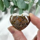 Sjø Jaspis Mini Hjerte thumbnail