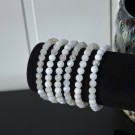 Hvit Månestein Armbånd, 6mm thumbnail