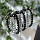 Yin Yang Hovelitt & Obsidian Armbånd, 8mm thumbnail