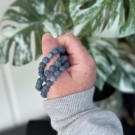 Blå Fossiliert Korall Armbånd, 8mm thumbnail