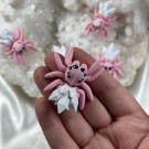 Mini Rose Selenite Crystal Spider thumbnail