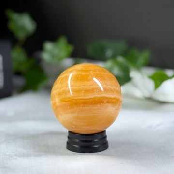 Oransje Bånd Kalsitt Kule 5cm