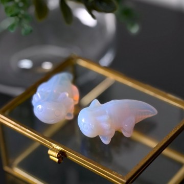 Mini Figur - Rosa Opalitt Axolotl