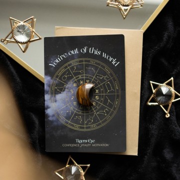 Tigerøye Måne Gratulasjonskort - Out of This World
