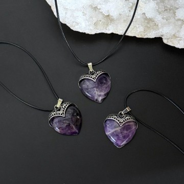 Ametyst Hjerte Smykke - Mystisk Ro